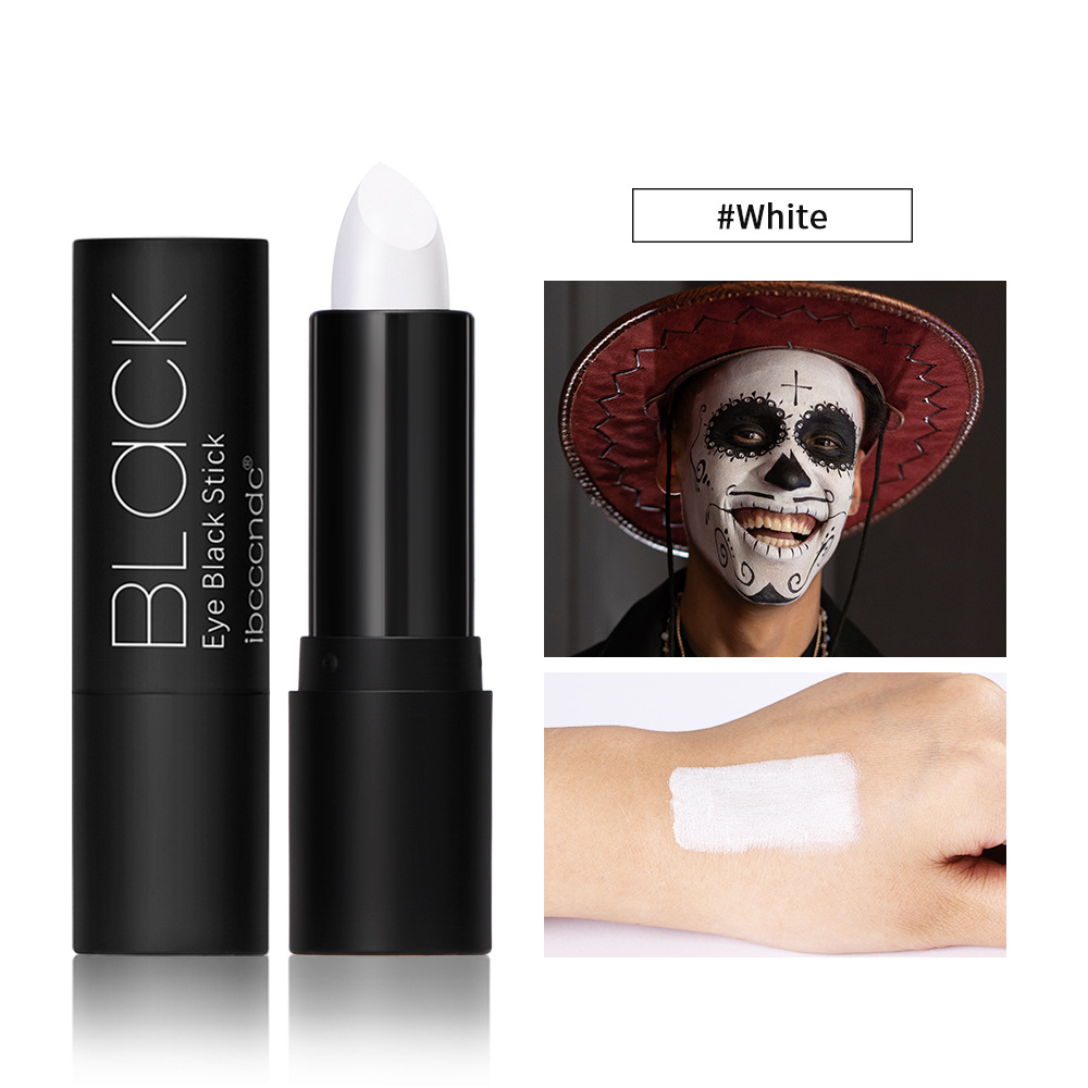 Ibcccndc Black Color Painting Cream Black Lipstick Lip Balm Eye Black Stick Halloween Facial Color