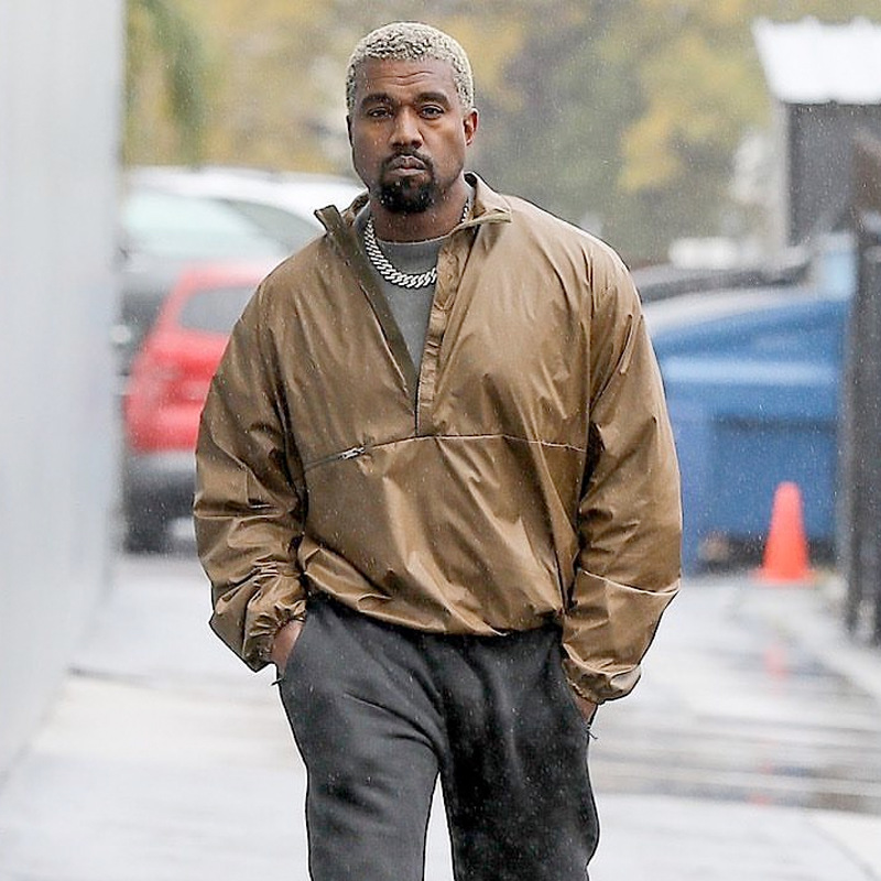 高街潮牌kanye侃爷同款黑色风衣欧美潮流宽松套头冲锋衣外套男女