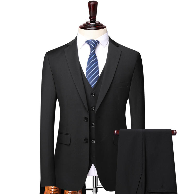西服套装男四季款修身职业正装男士西装商务伴郎服结婚礼服男装
