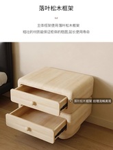 床头柜烤漆意式轻奢简约现代实木创意儿童卧室免安装皮质床边柜
