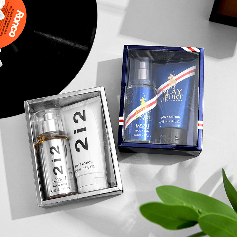 Foreign Trade New Perfume for Women Hand Cream Gift Box Men's Body Spray Body Lotion Travel Portable Set