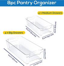冰箱收纳盒可堆叠冷冻储物分隔抽屉盒厨房橱柜整理透明塑料收纳盒