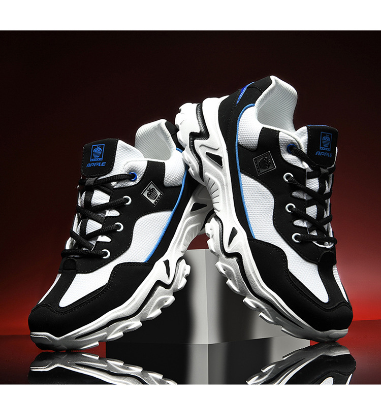 苹果厚底熊猫鞋网面透气老爹鞋学生跑步鞋潮鞋轻便实心底