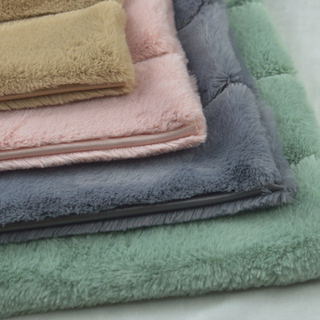 新款兔毛提花抽条兔毛短毛绒面料 加厚卫衣仿皮草兔毛绒针织绒布