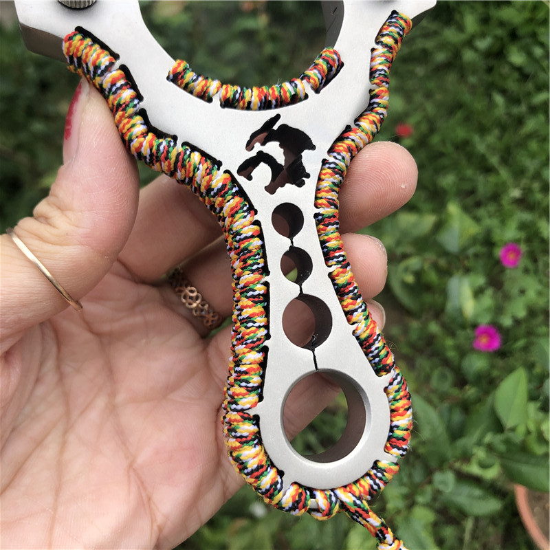 弹弓不锈钢304怒狼夹片扁皮户外缠好直板线切割全数控夹皮弹弓