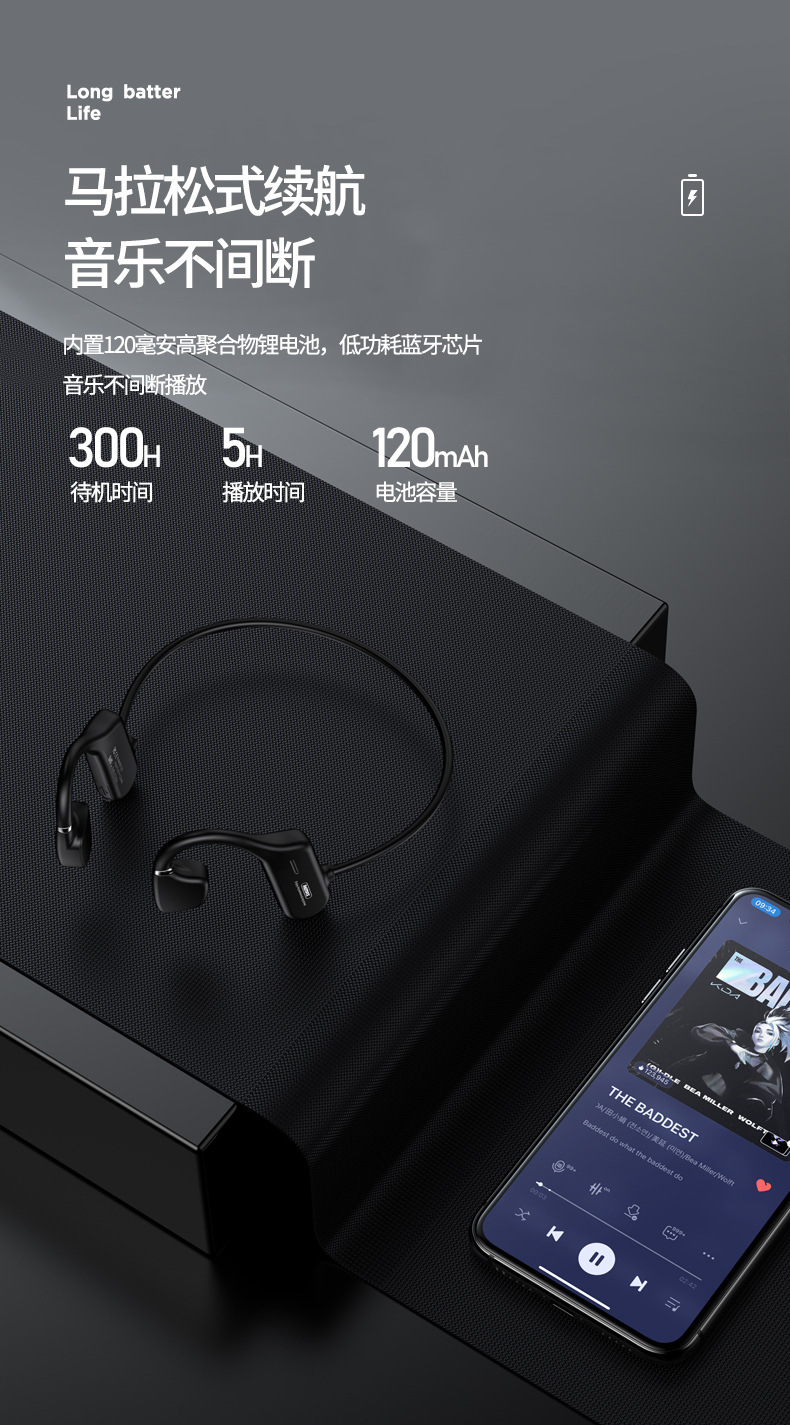 remax/睿量 爆款黑科技骨传导蓝牙耳机 tws无线头戴式运动耳机