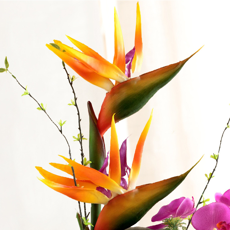 插花假天堂鸟仿真花塑料花假花落地仿真鹤望兰绿植摆设客厅装饰花