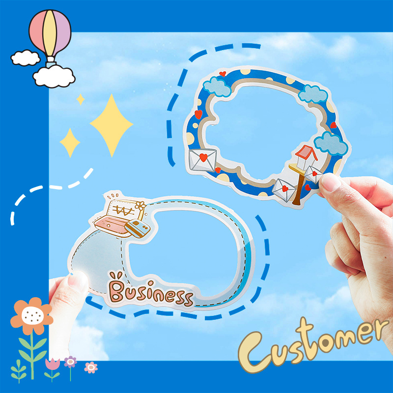 Cartoon Photo Frame Stickers Baby Growth Manual Decorative Photo Stickers DIY Photo Border Material Decoration Stickers