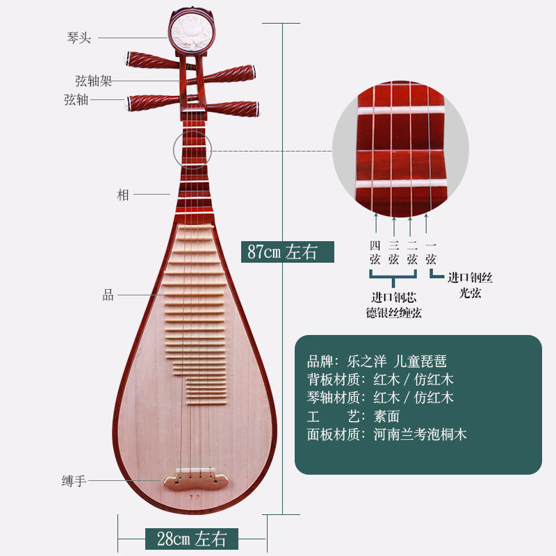 琵琶4弦怎么装图解图片