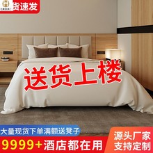酒店家具标间全套宾馆床简约现代双人床公寓民宿出租房专用床
