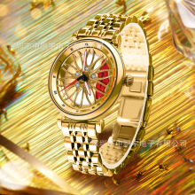 车轮轮毂正品防水女士手表学生时尚韩版潮流石英表网红女式腕表