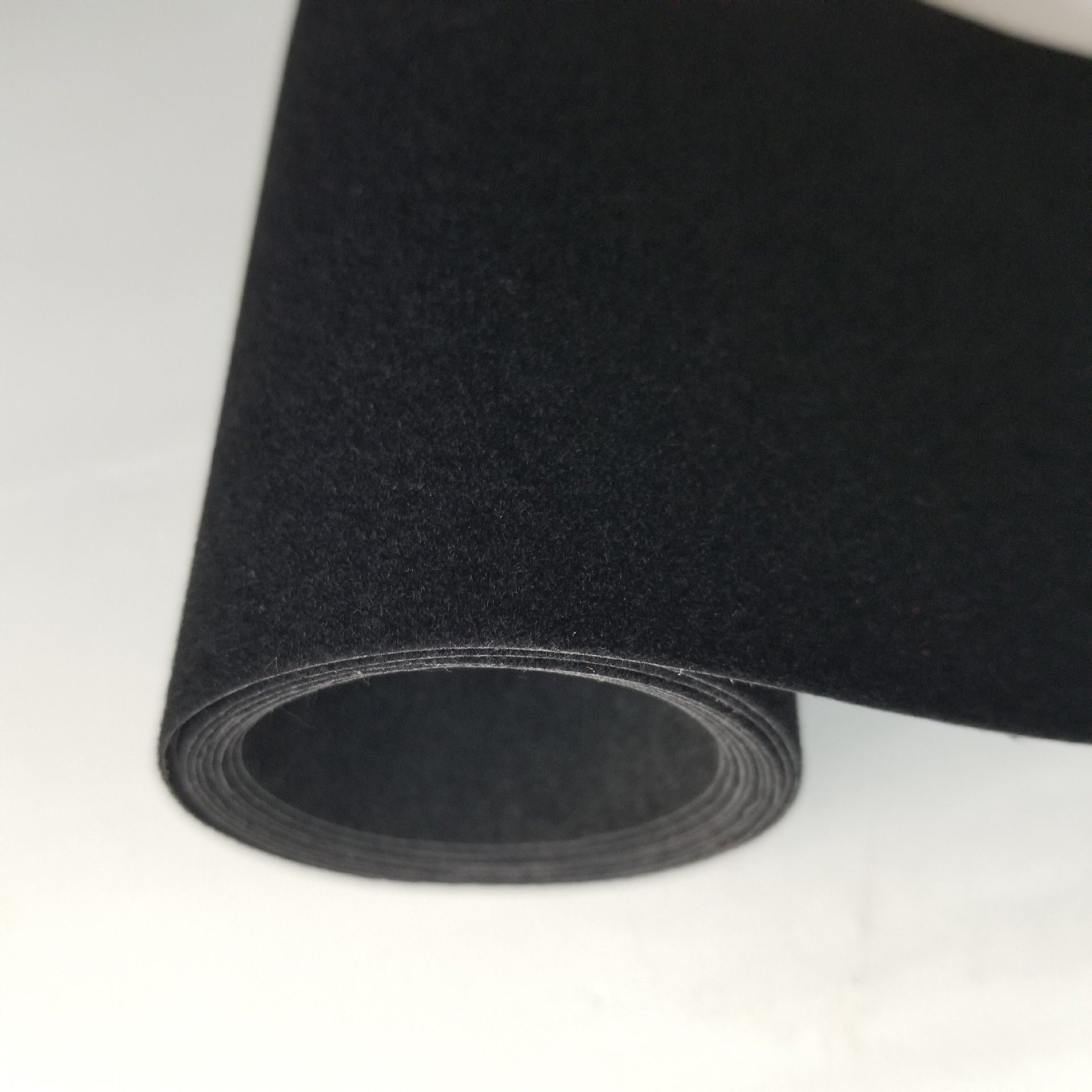 现货拍照背景包装酒盒手感柔软黑色水刺长毛植绒布