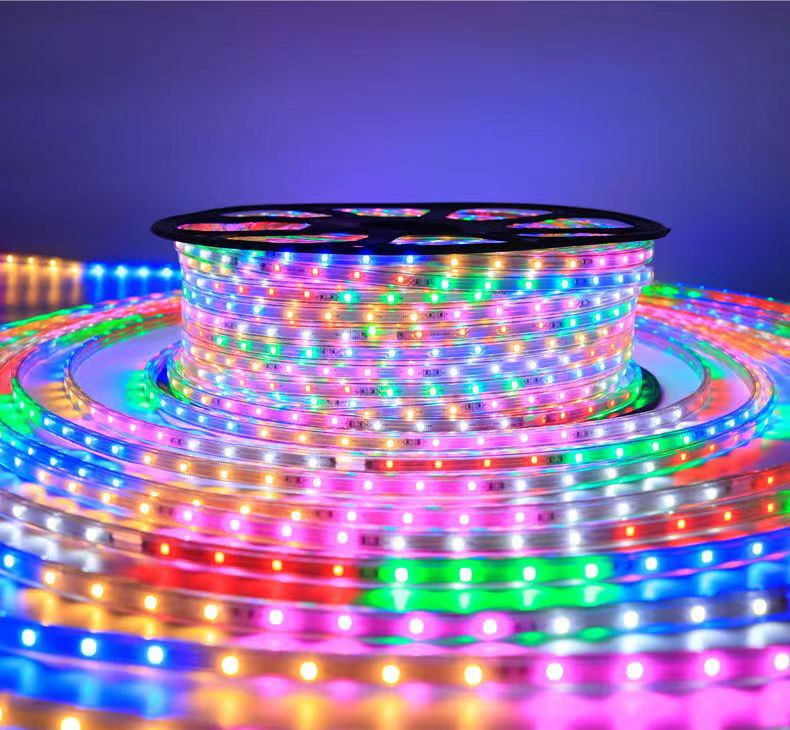 跑马灯带led室外七彩变色户外防水流水彩灯带闪光灯条招牌彩灯带