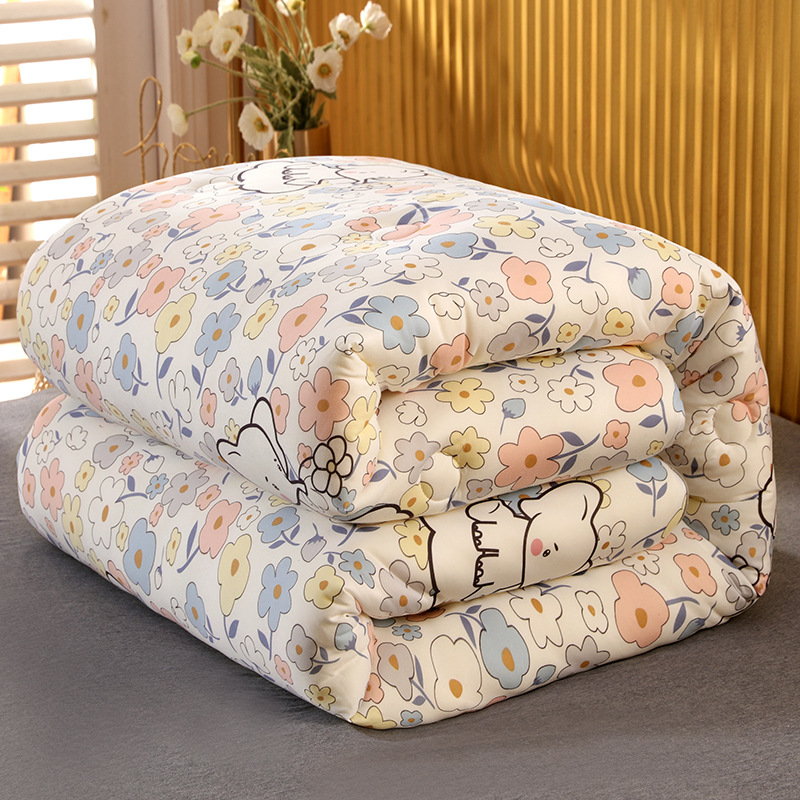 a类母婴级针织棉印花冬被春秋被子幼儿园小被子单人双人加厚被芯