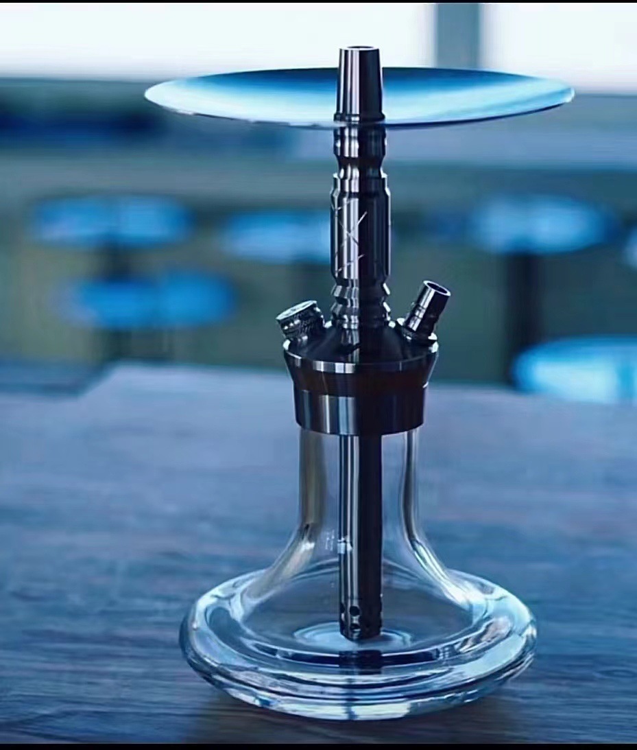 跨境热卖德国高品质小号单孔不锈钢水烟壶hookah shisha现货