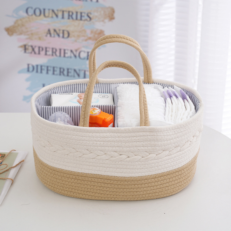 Baby Products Cotton String Sub-Format Portable Storage Basket Storage Basket