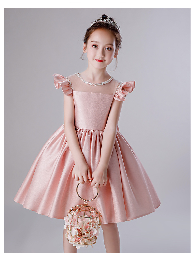 女童礼服公主裙儿童生日主持人钢琴演出服花童婚礼气质小女孩礼服