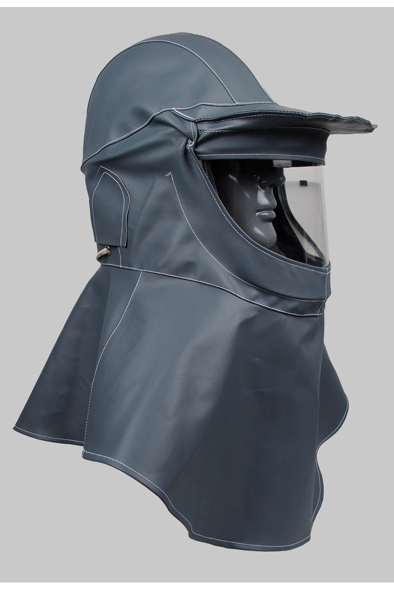 粉尘打磨喷砂喷漆防灰尘安全帽1083防尘面罩披肩保护防水耐酸碱