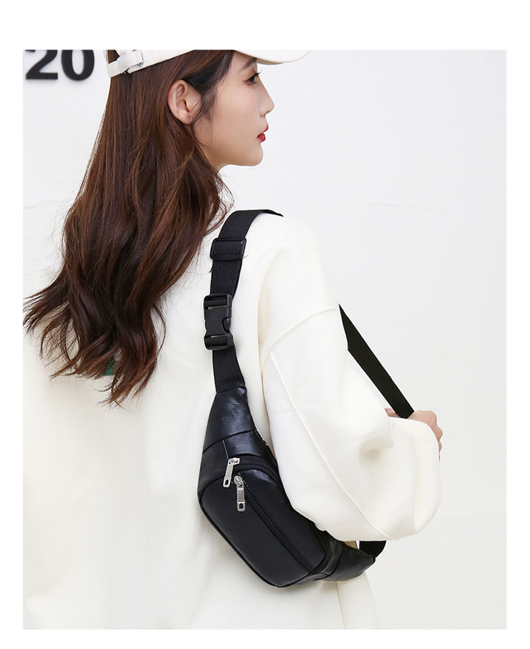 实力工厂自销腰包批发女士斜挎包pu手机腰间包时尚胸包贴身跑步包