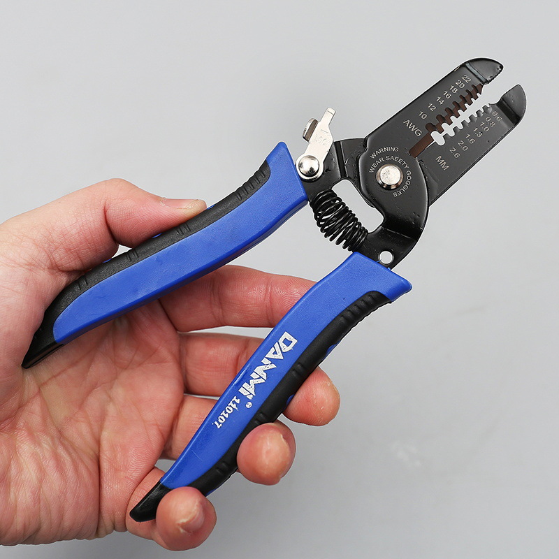 Danmi Tool Multi-Purpose Wire Stripper Device Cable Cutter Knife Shear Line Pressing Wire Pliers Electrical Tools Peeling Wire Stripper