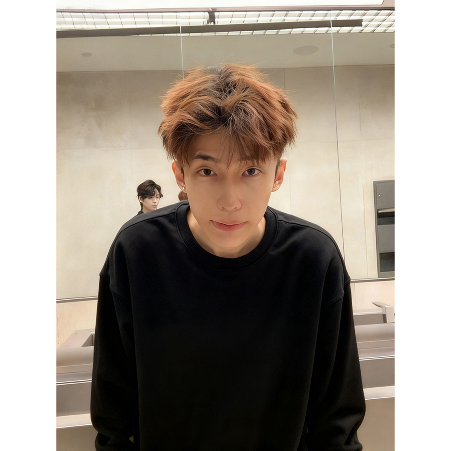 少年感重磅纯棉长袖T恤男秋季黑色内搭cleanfit圆领卫衣打底衫白