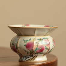 汝窑九桃茶漏茶滤泡茶神器陶瓷滤茶器高端茶叶过滤网茶水分离茶隔