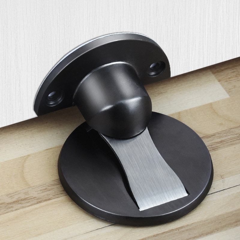 304免打孔不锈钢地吸 酒店木门家装隐形门档 强磁防撞门碰门吸