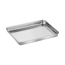 8T6P批发304不锈钢方盘纯平底长方形盘子蒸糕肠粉盘烤箱烘焙烤盘