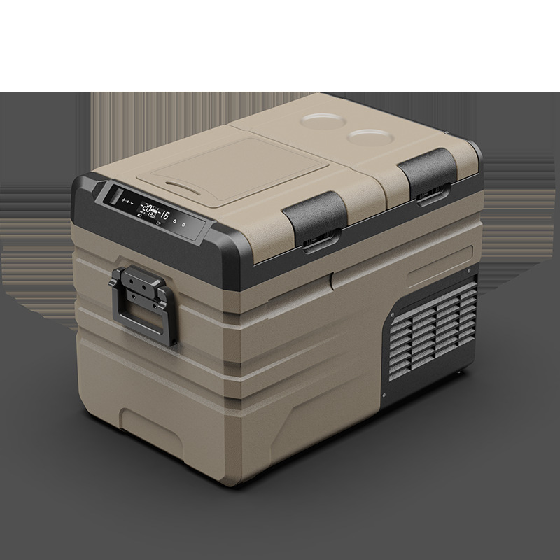 冰虎车载冰箱压缩机制冷12v24v双开门双温双控车家两用小冰箱采购价格