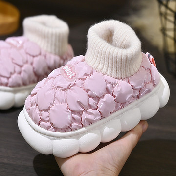 儿童棉拖鞋冬季女童宝宝女孩男童包跟室内家居家拖鞋加绒防水棉鞋