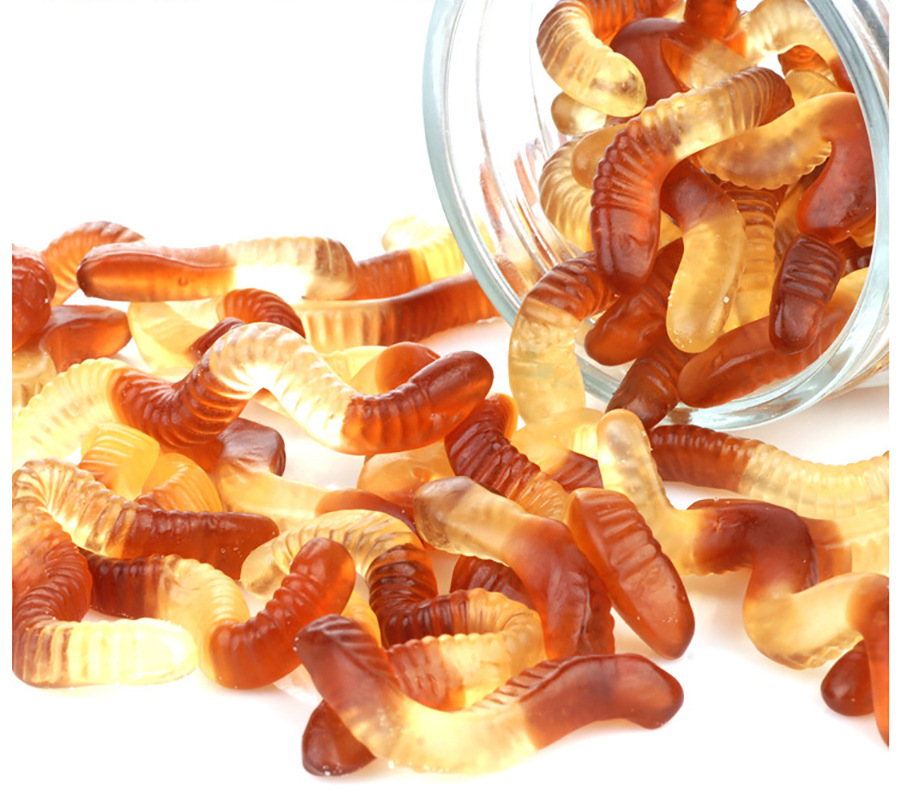 trolli口力牌可乐虫形橡皮糖qq糖软糖办公室零食糖果散装3kg/袋