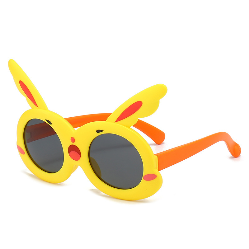 Children's New Polarized Sun Glasses Cartoon Rabbit Ear Sunglasses Outdoor Travel Sun Protection Sunglasses in Stock Wholesale