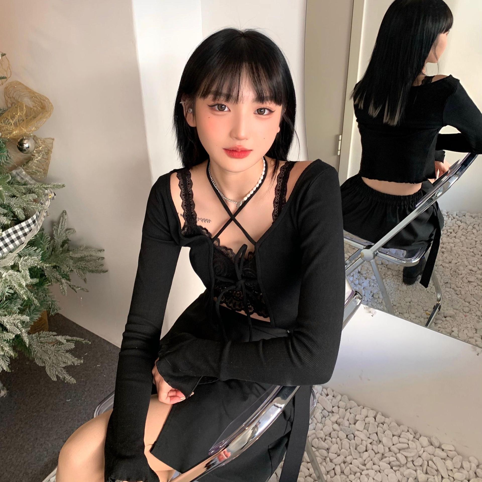 无袖短款性感蕾丝小吊带女士春夏外穿背心内搭打底衫抹胸上衣内衣