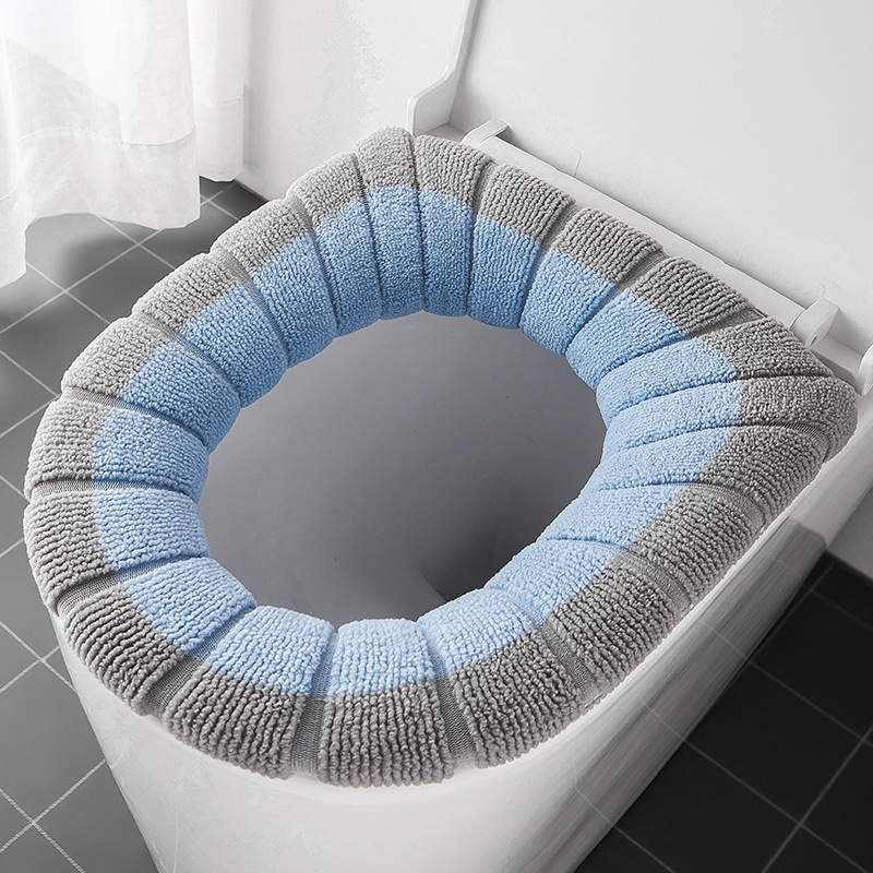 Universal Toilet Pad Cushion Knitted Toilet Seat Cover Four Seasons Available Toilet Seat Cover Household Keep Warm Elastic Thickened Toilet Seat Cover