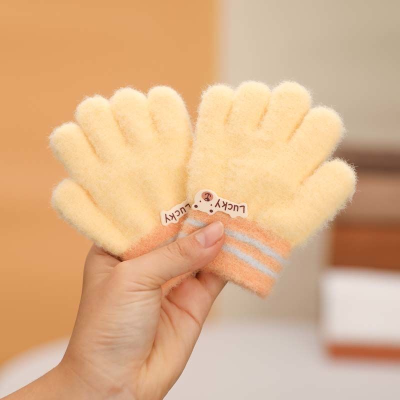 婴儿手套 1-2岁五指分指女童宝宝秋冬款可爱男童小孩1