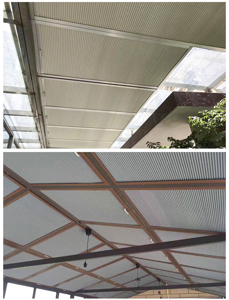 办公室蜂窝帘天窗定做 隔热防晒阳光房遮阳帘手动式蜂巢帘定制