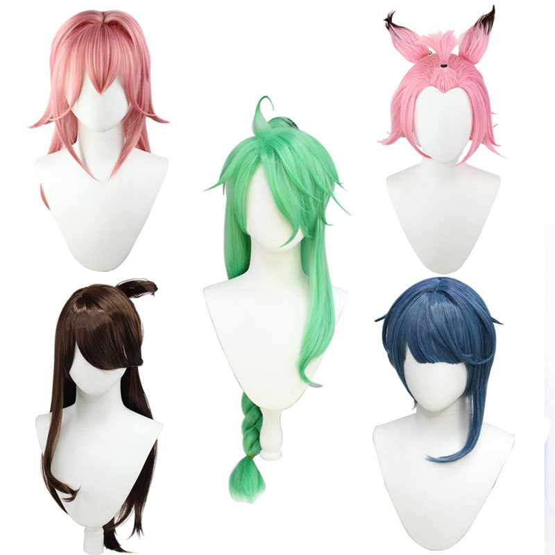 原神 北斗白术八重神子娜行秋动漫人物 精美硅胶 cos假发批发