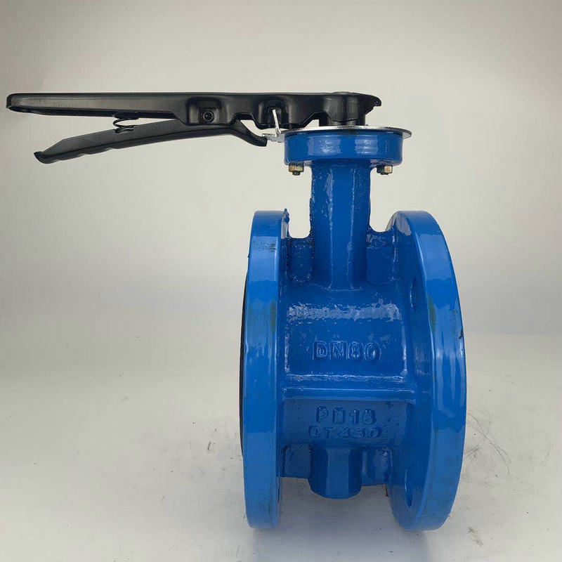 供应软密封蝶阀 d41x-16/16q中线型软密封球墨铸铁手柄法兰式蝶阀