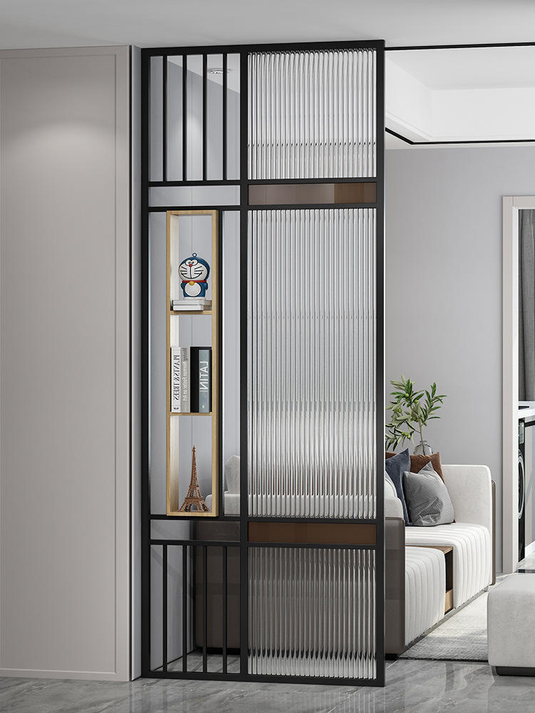 北欧铁艺屏风家用客厅入户卫浴间置架玄关座屏卫生间金属隔断墙