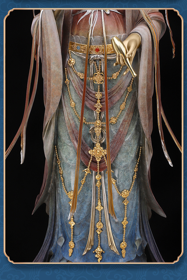 吾堂佛具 西方三圣铜像佛像 大势至观世音菩萨阿弥陀神像家用摆件