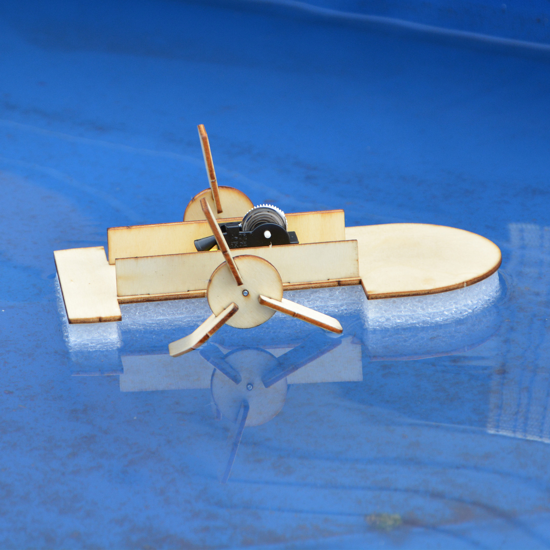 diy双桨明轮船拉线快艇中小学益智科技手工小制作轮船模型材料包