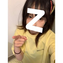 纯棉韩版软妹字母奶黄色短袖T恤女2024夏季设计感小众上衣ins