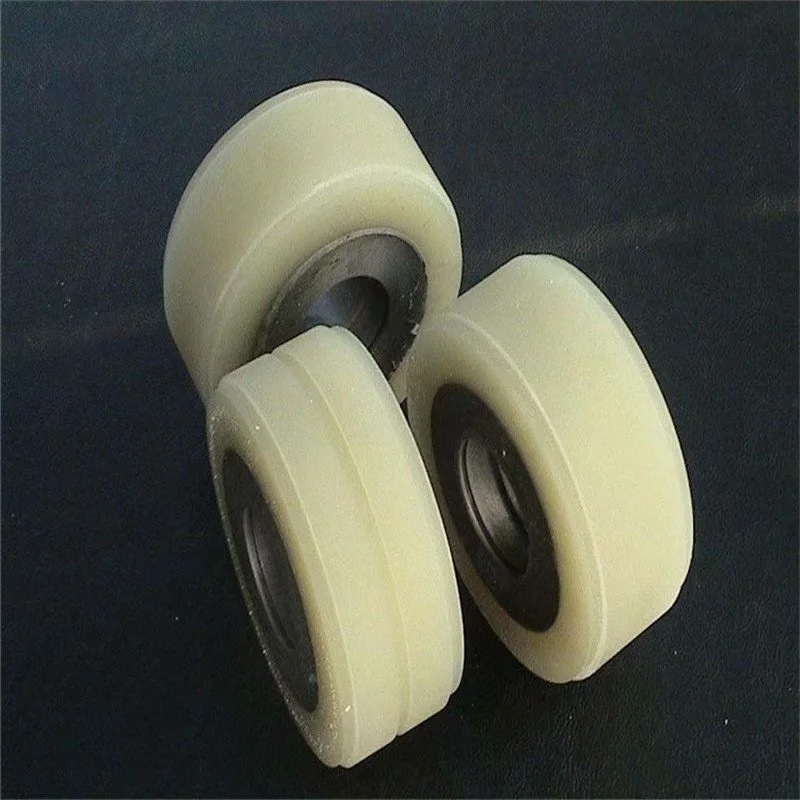 厂家生产浇注聚氨酯包胶轮 聚氨酯轴承包胶滚轮 pu聚氨酯挂胶轮子