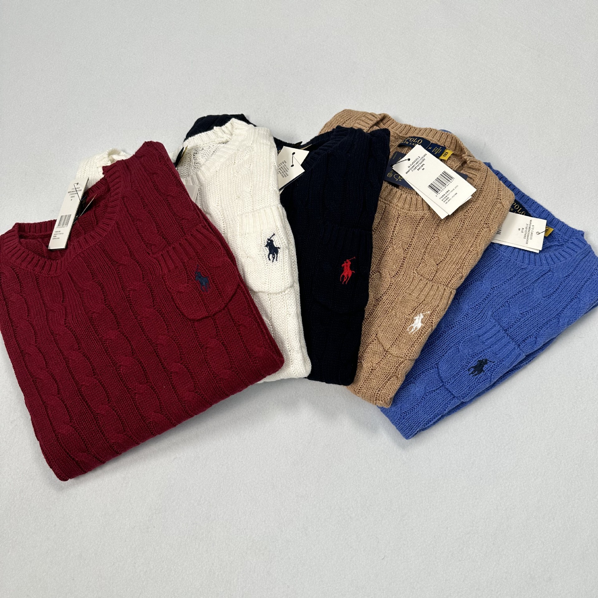 马标拉夫劳伦rl女装圆领短袖毛衣时尚潮流套头上衣-阿里巴巴