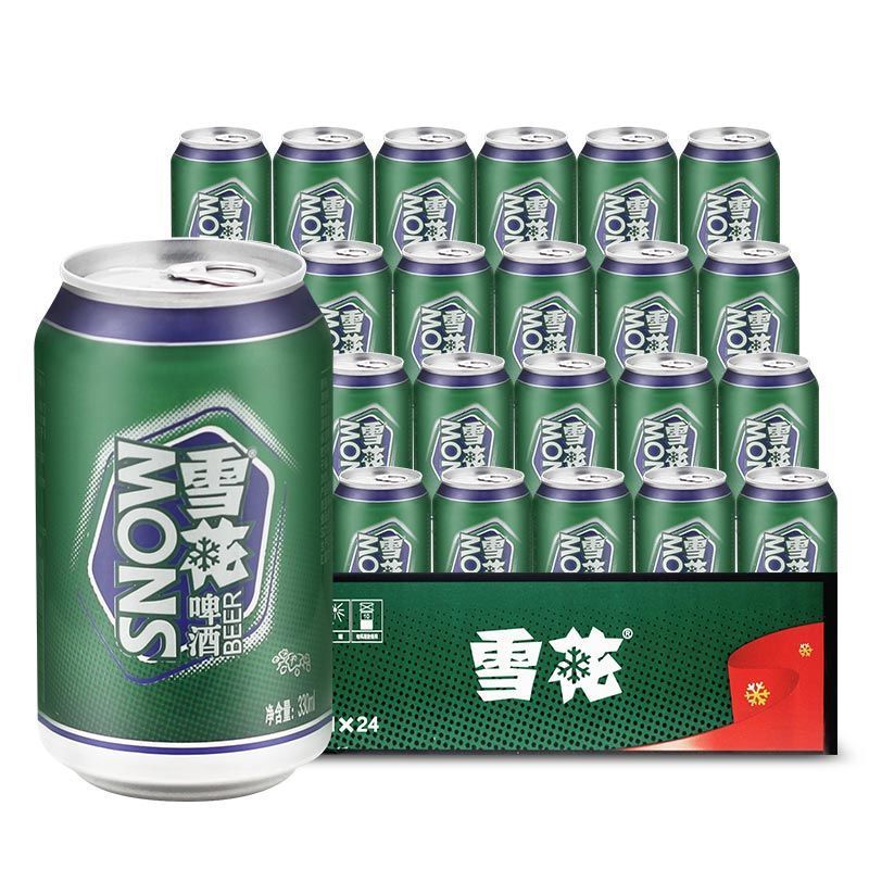 雪花啤酒沈阳老雪花闷倒驴330ml24听装罐装整箱东北高度啤酒包邮