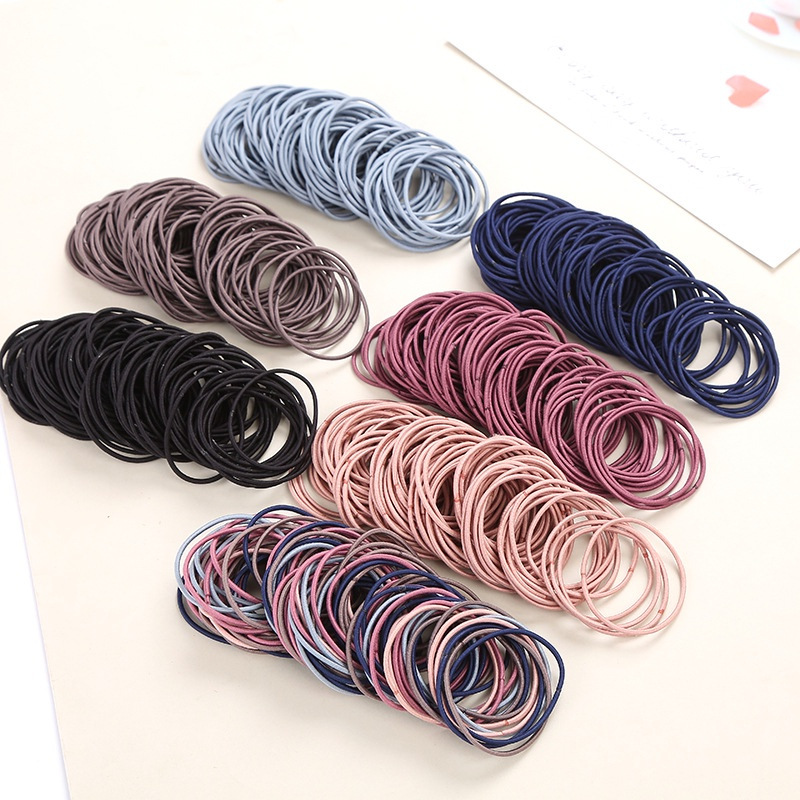 Internet Celebrity Ins Minimalist Basic Hair Band Small Circle Thin Hair Rope Girl Hair Tie High Elasticity Rubber Band Headband Headdress