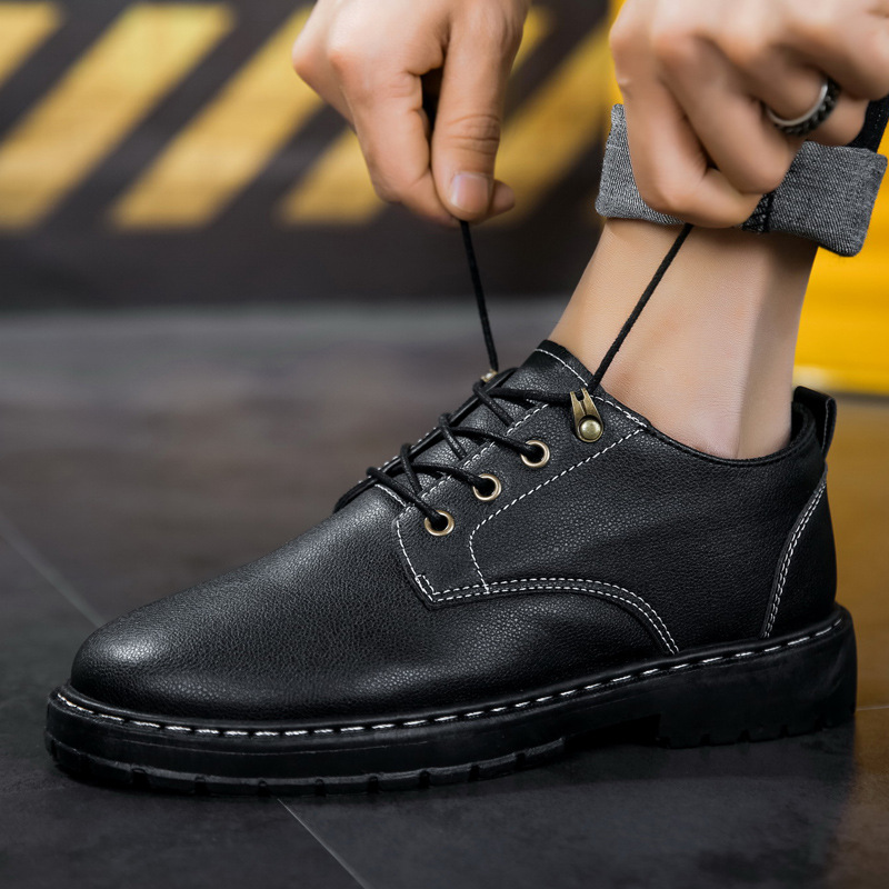 2023 Spring Work Leather Shoes Casual Kitchen Men's Shoes Waterproof Non-Slip and Oilproof Chef Shoes Work Safety Shoes