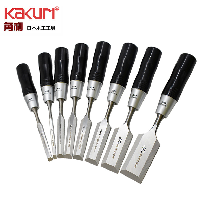 日本kakuri角利木工凿扁凿凿刀kkr平凿榫卯木凿工具凿孔剔槽锋利