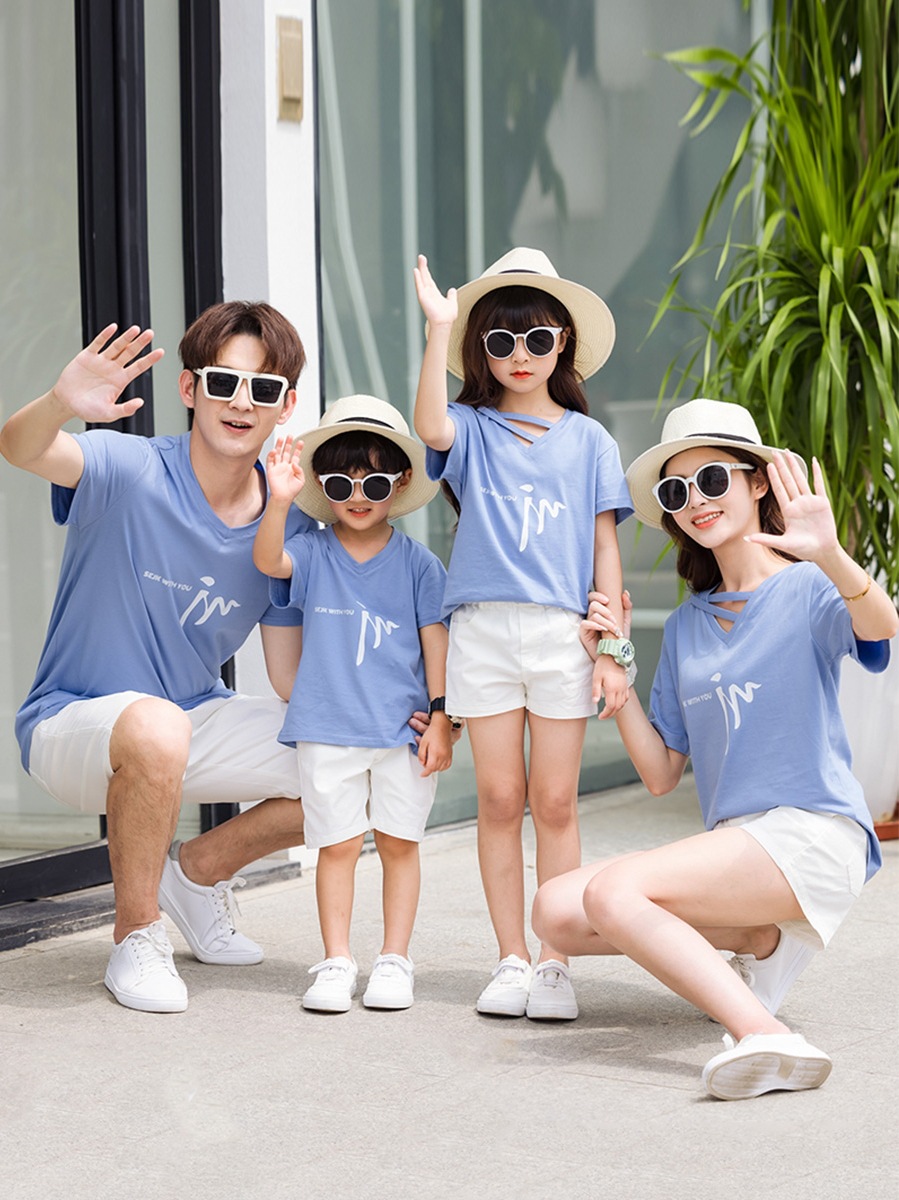 亲子装一家五口