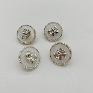 新款蝴蝶结 组合手缝塑料电镀扣 衬衫女装西装针织衫服装配件扣子